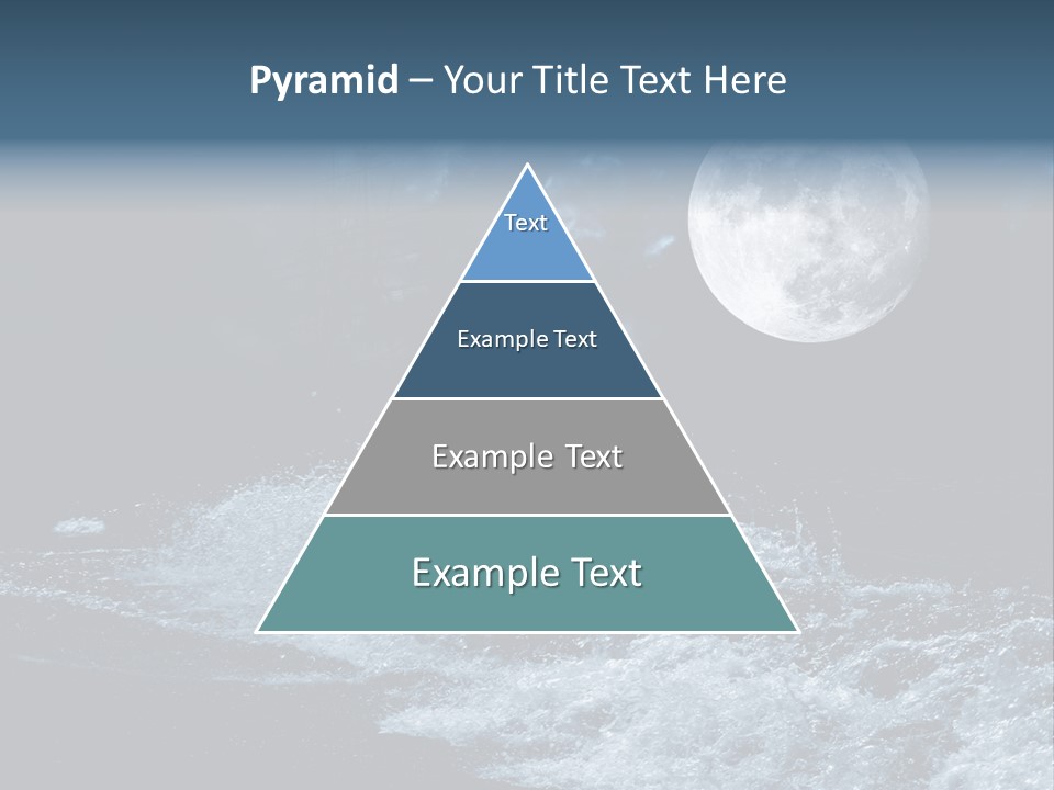 Full Moon Over The Sea PowerPoint Template