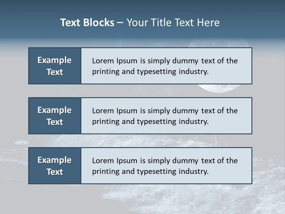 Full Moon Over The Sea PowerPoint Template