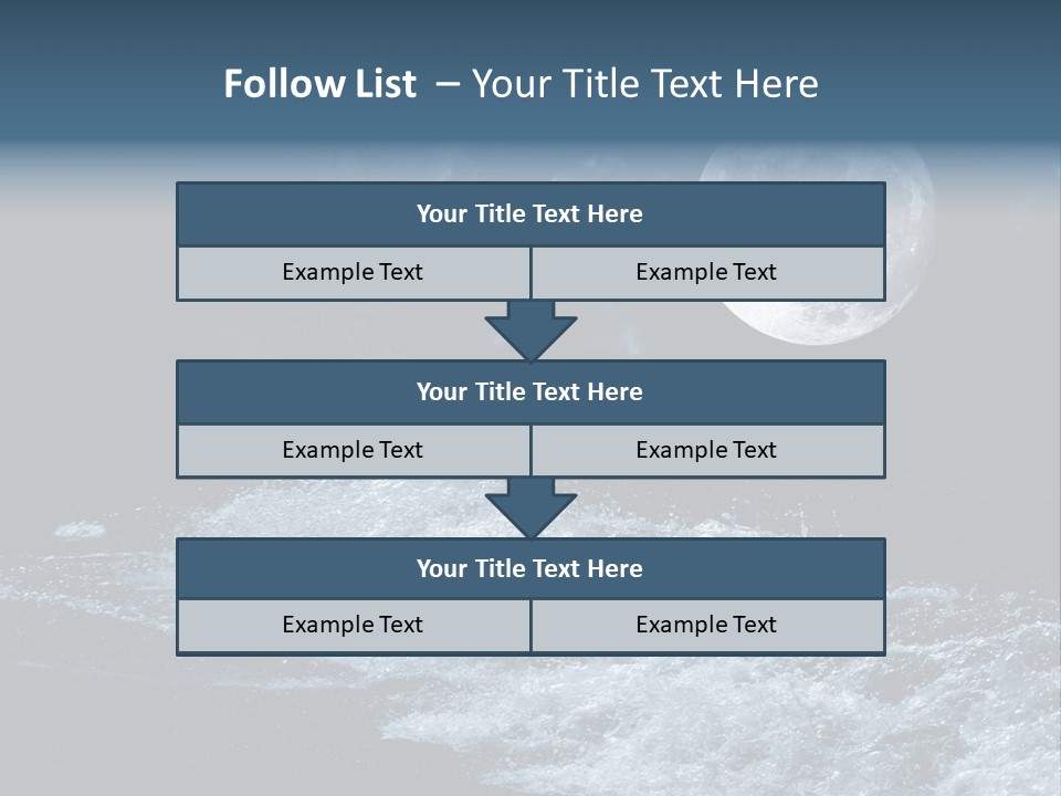 Full Moon Over The Sea PowerPoint Template