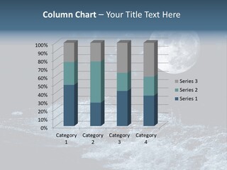 Full Moon Over The Sea PowerPoint Template