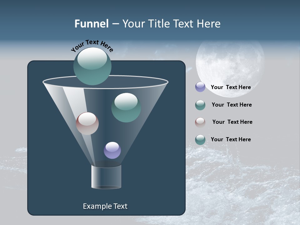 Full Moon Over The Sea PowerPoint Template