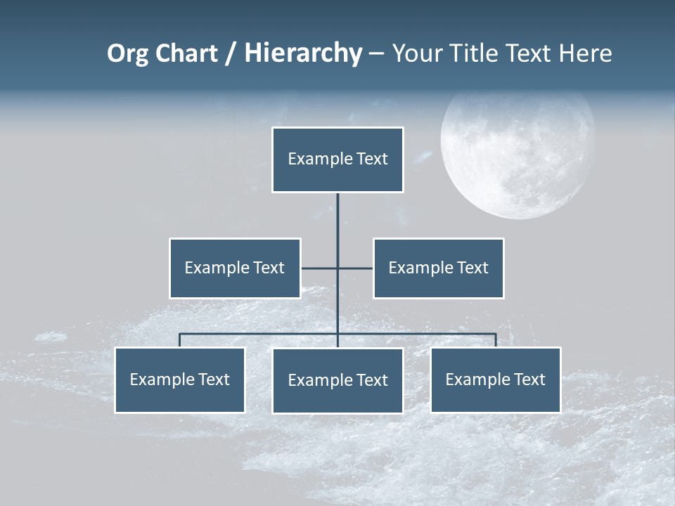 Full Moon Over The Sea PowerPoint Template