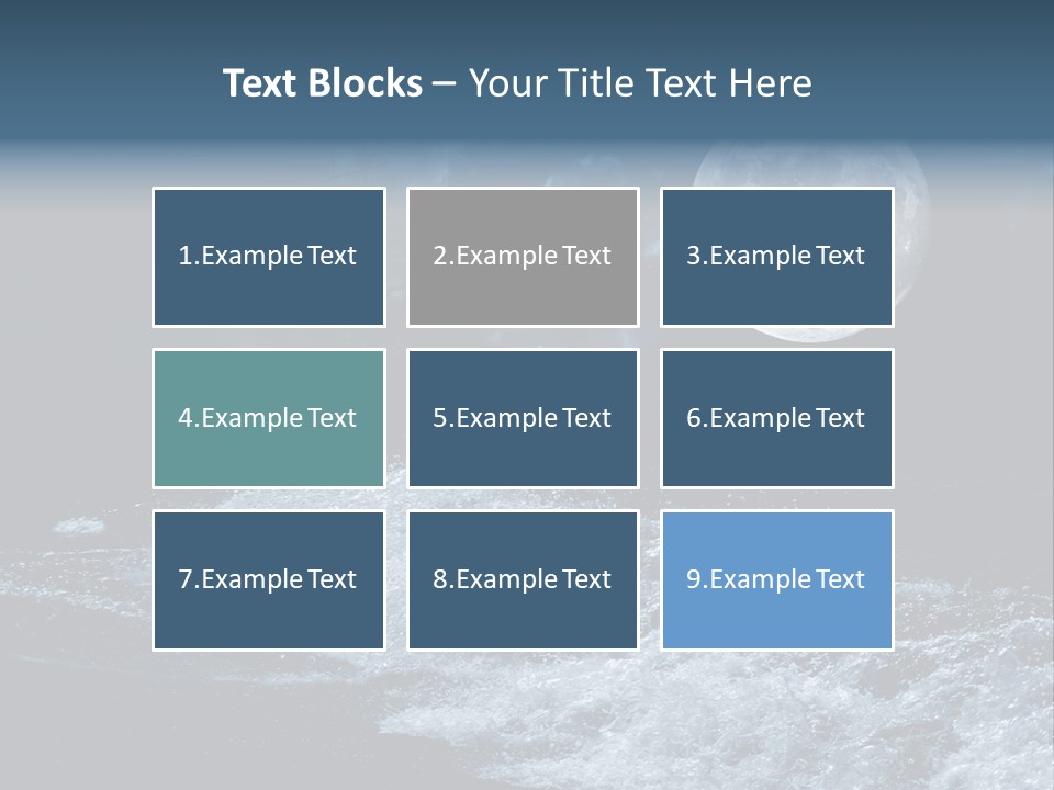 Full Moon Over The Sea PowerPoint Template