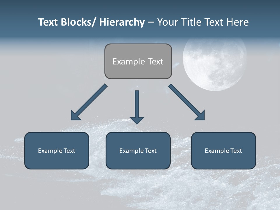 Full Moon Over The Sea PowerPoint Template
