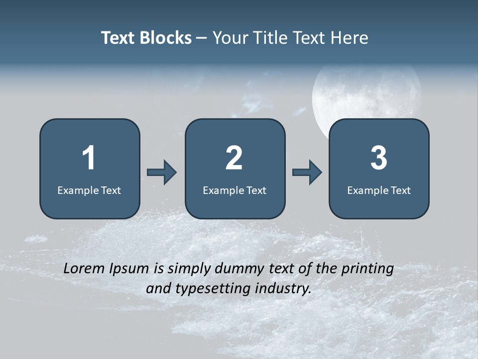 Full Moon Over The Sea PowerPoint Template