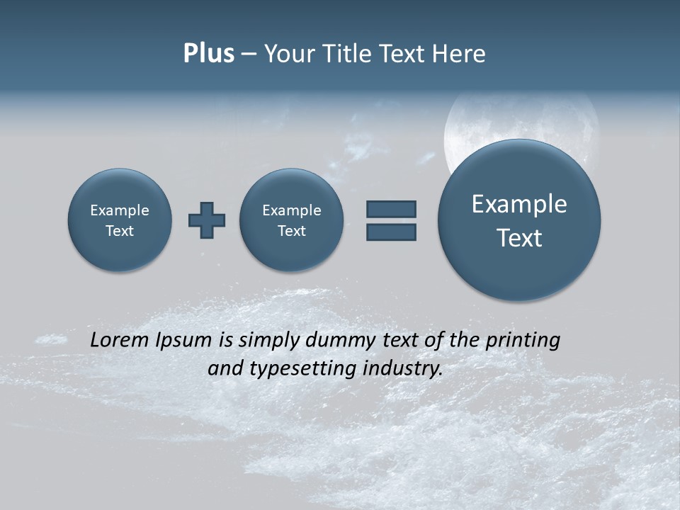 Full Moon Over The Sea PowerPoint Template
