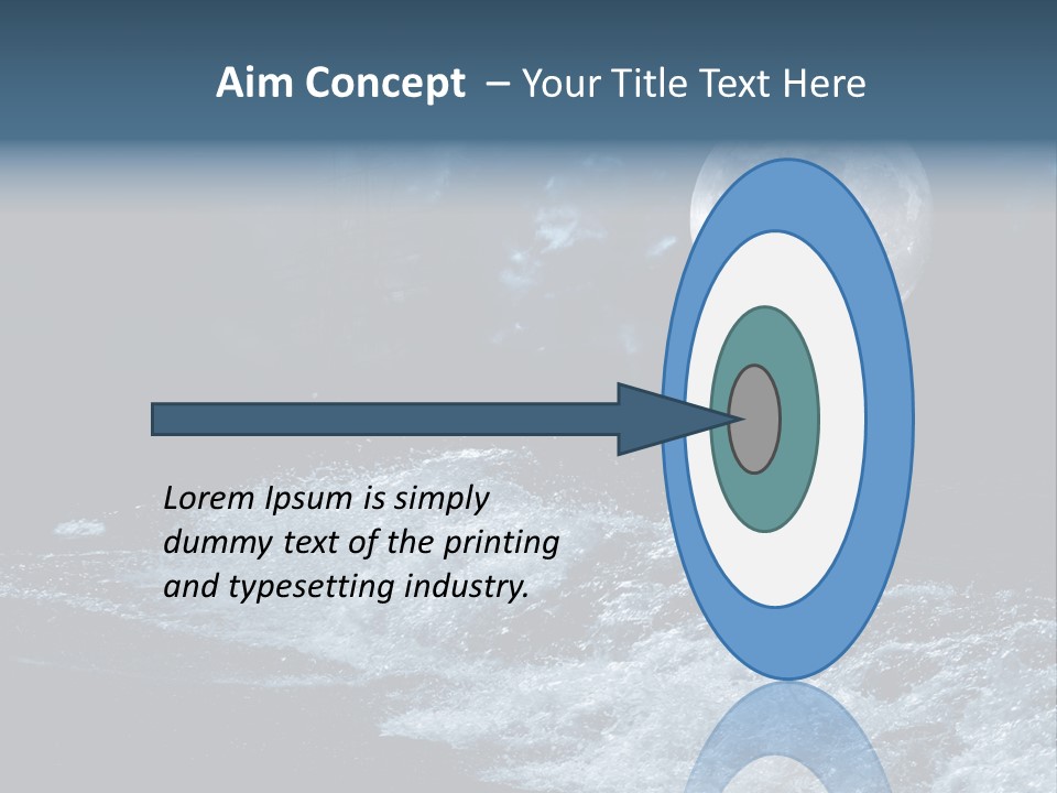 Full Moon Over The Sea PowerPoint Template