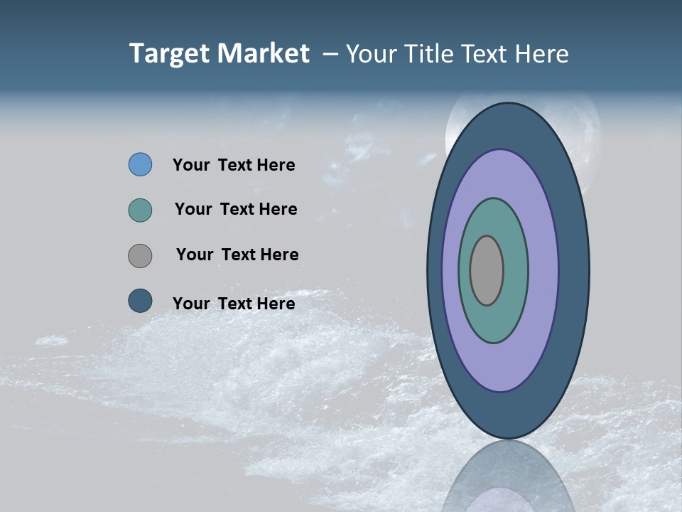 Full Moon Over The Sea PowerPoint Template