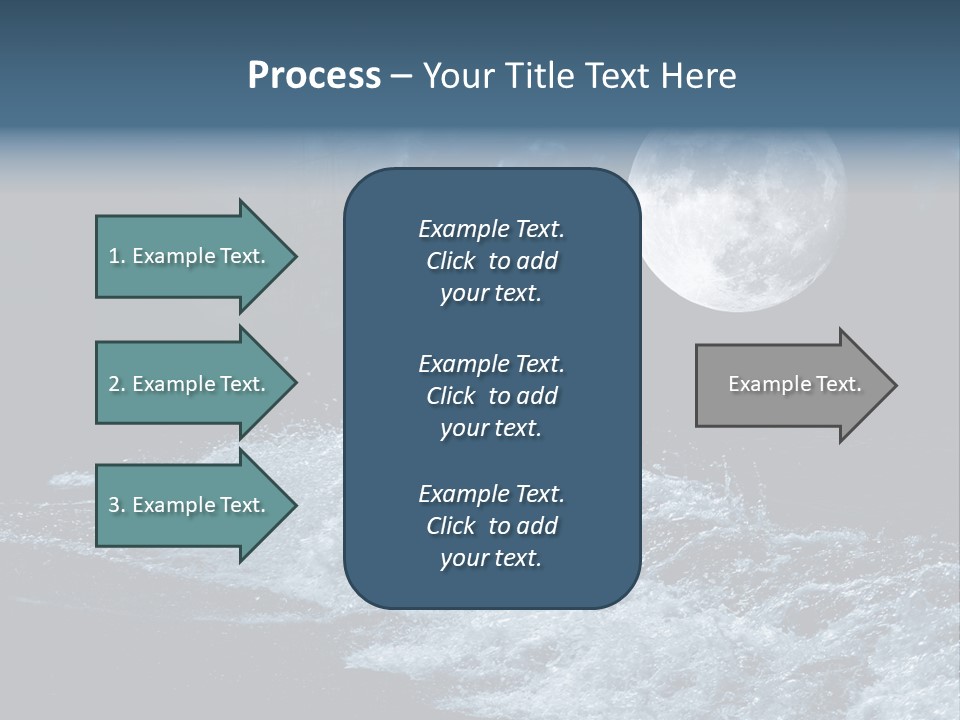 Full Moon Over The Sea PowerPoint Template