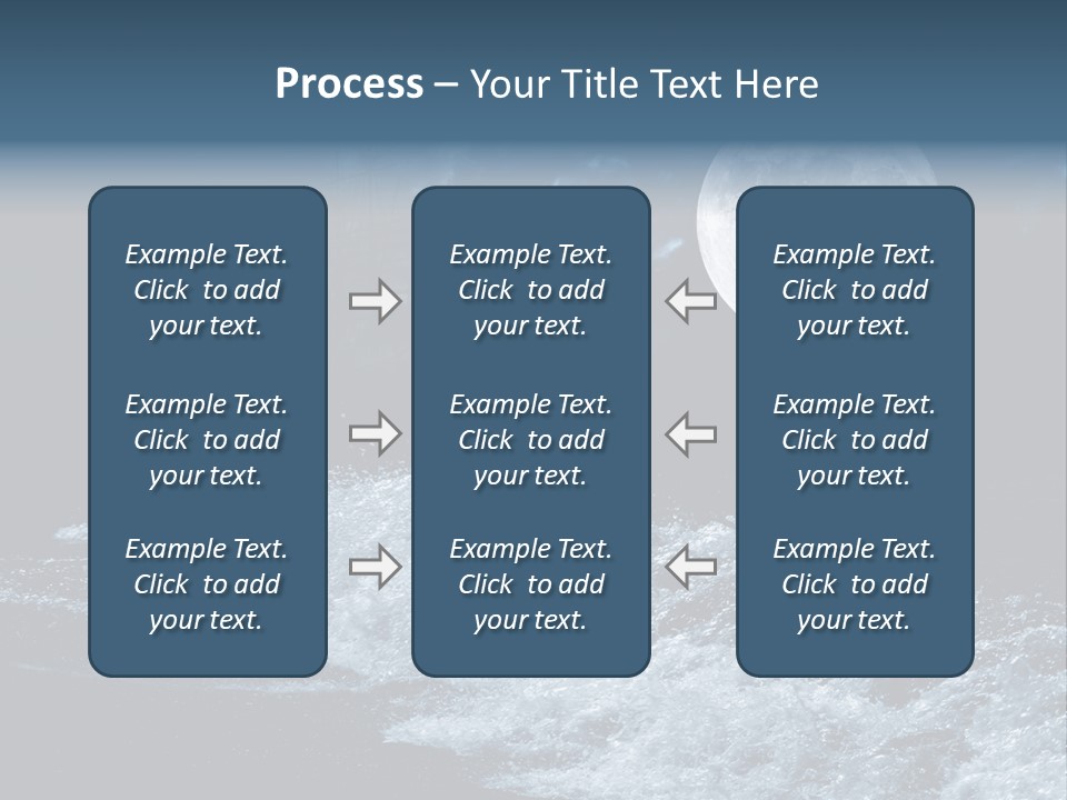 Full Moon Over The Sea PowerPoint Template