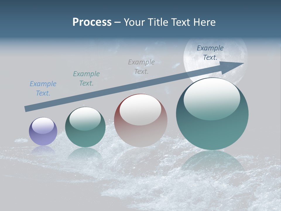 Full Moon Over The Sea PowerPoint Template