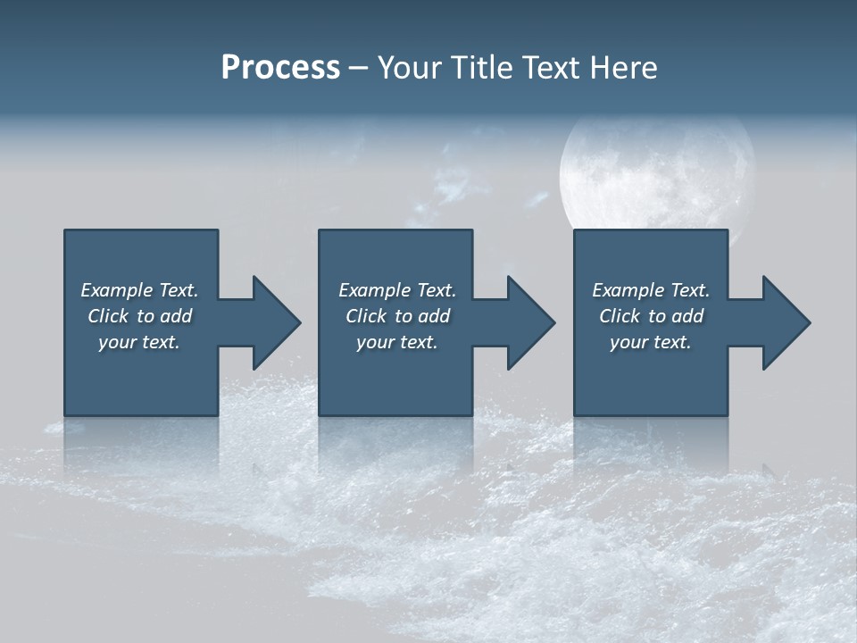 Full Moon Over The Sea PowerPoint Template