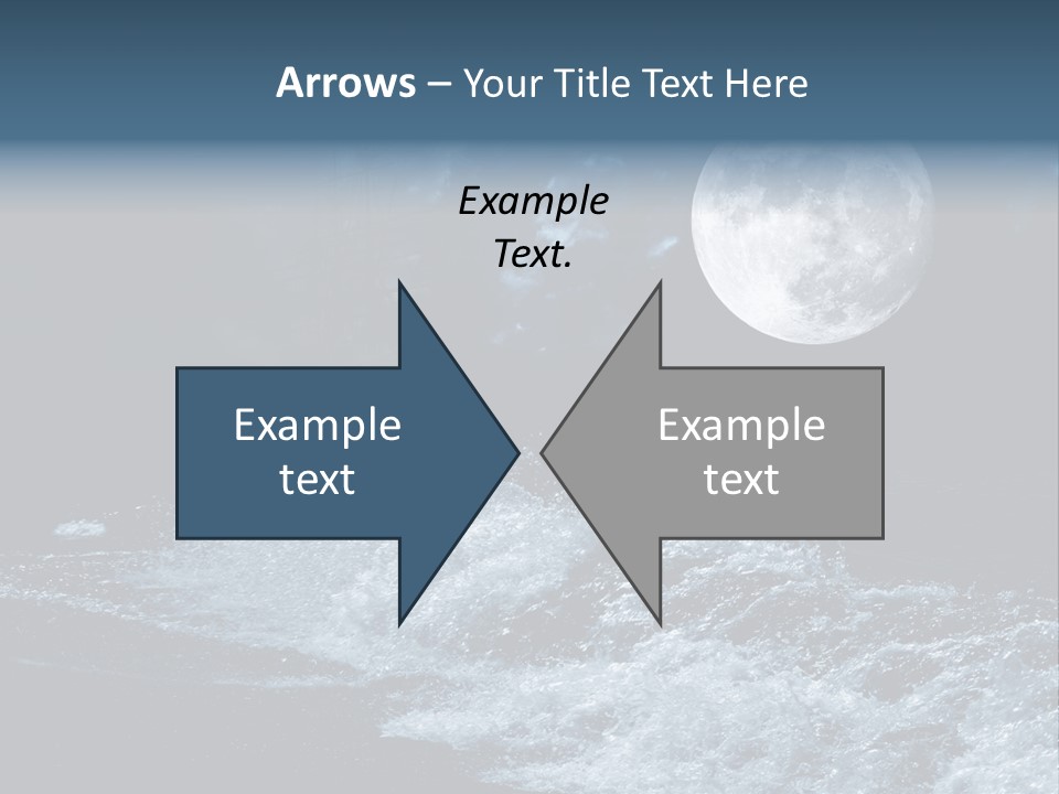 Full Moon Over The Sea PowerPoint Template