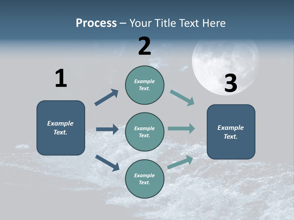 Full Moon Over The Sea PowerPoint Template