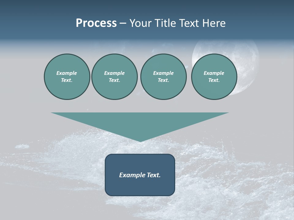 Full Moon Over The Sea PowerPoint Template