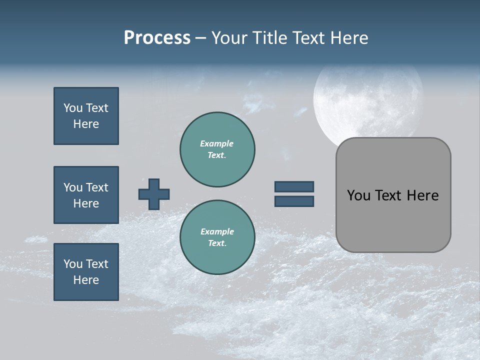 Full Moon Over The Sea PowerPoint Template