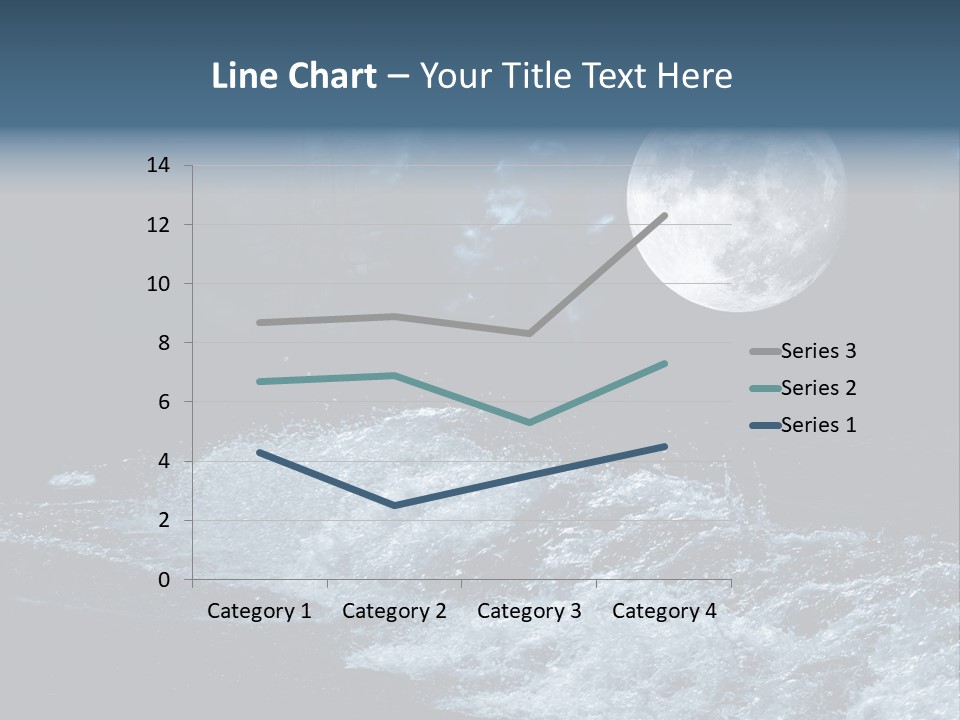 Full Moon Over The Sea PowerPoint Template
