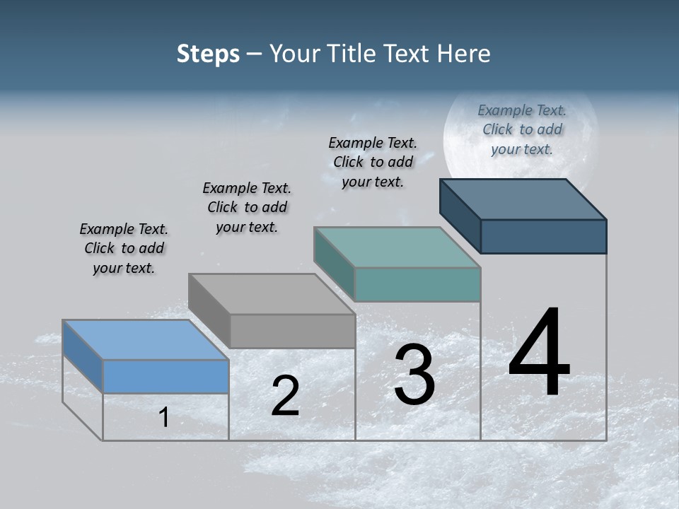 Full Moon Over The Sea PowerPoint Template