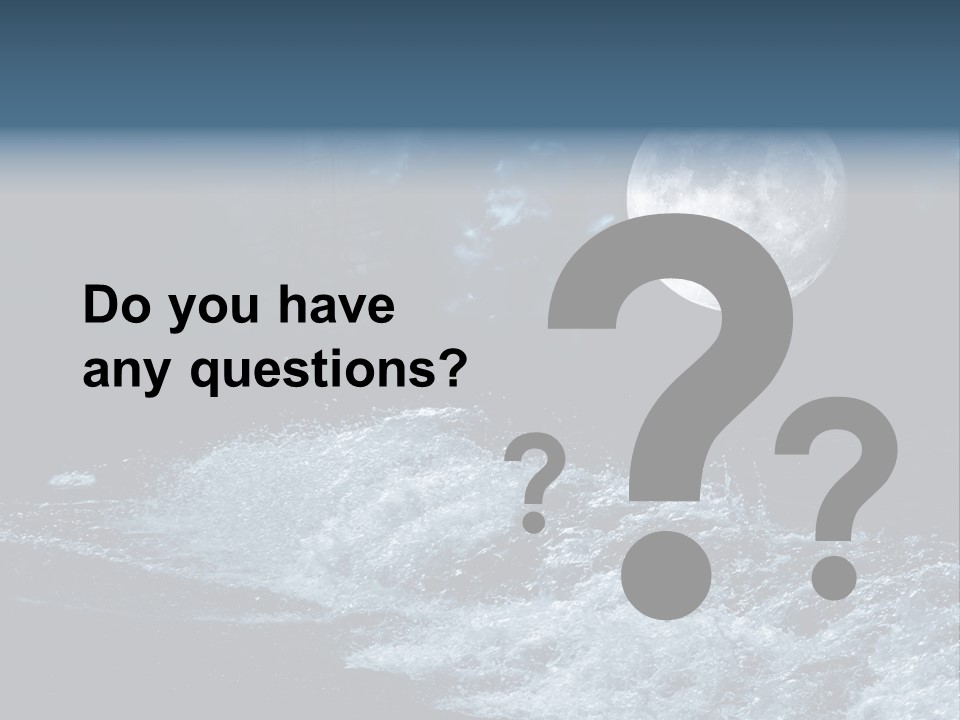 Full Moon Over The Sea PowerPoint Template