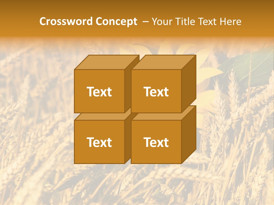 Wheat And Sunflower PowerPoint Template