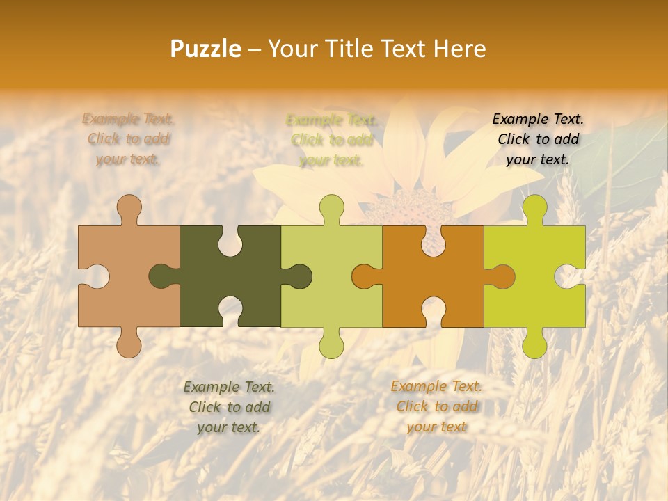 Wheat And Sunflower PowerPoint Template
