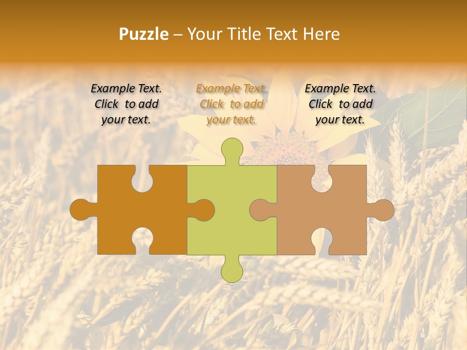 Wheat And Sunflower PowerPoint Template