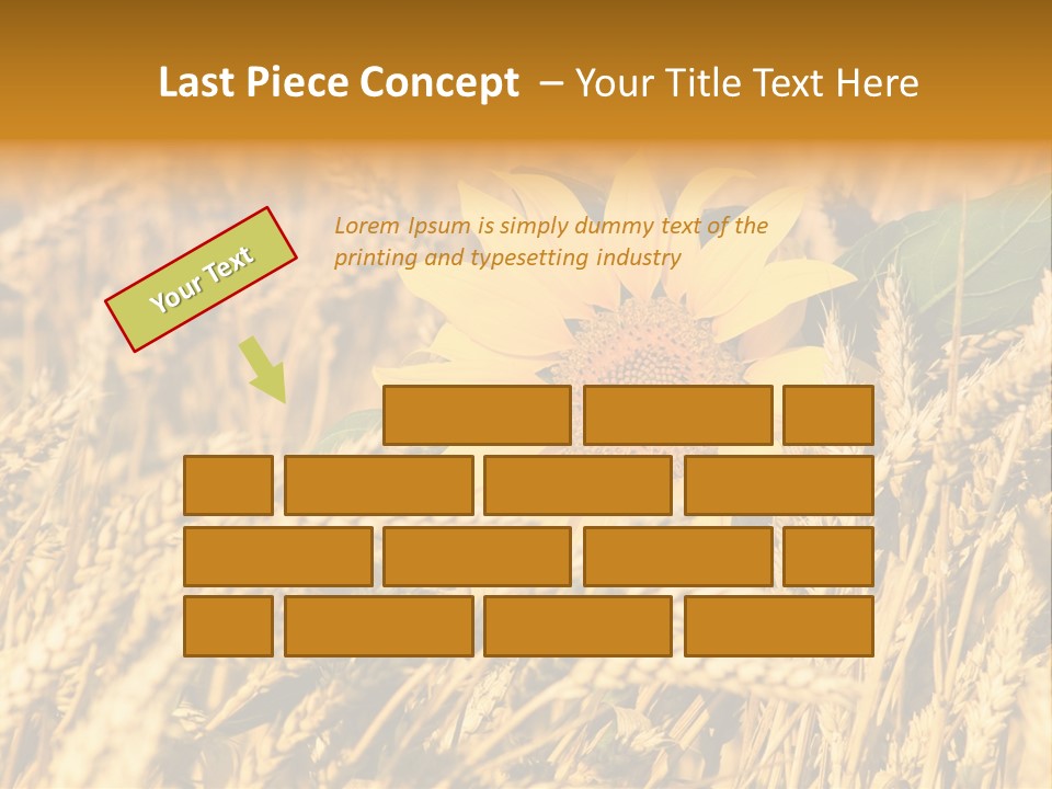 Wheat And Sunflower PowerPoint Template