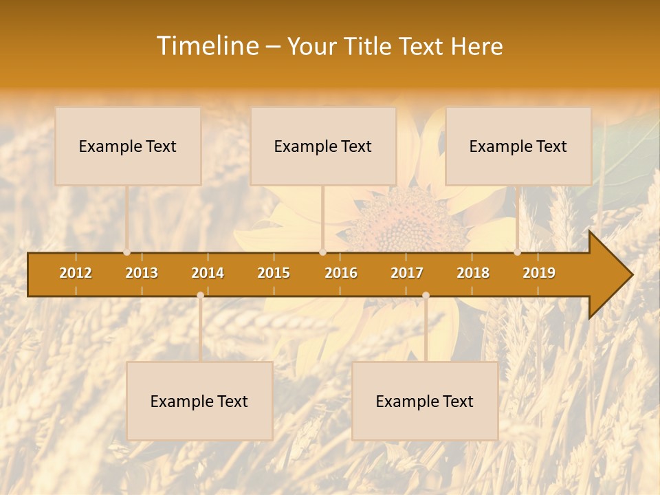 Wheat And Sunflower PowerPoint Template
