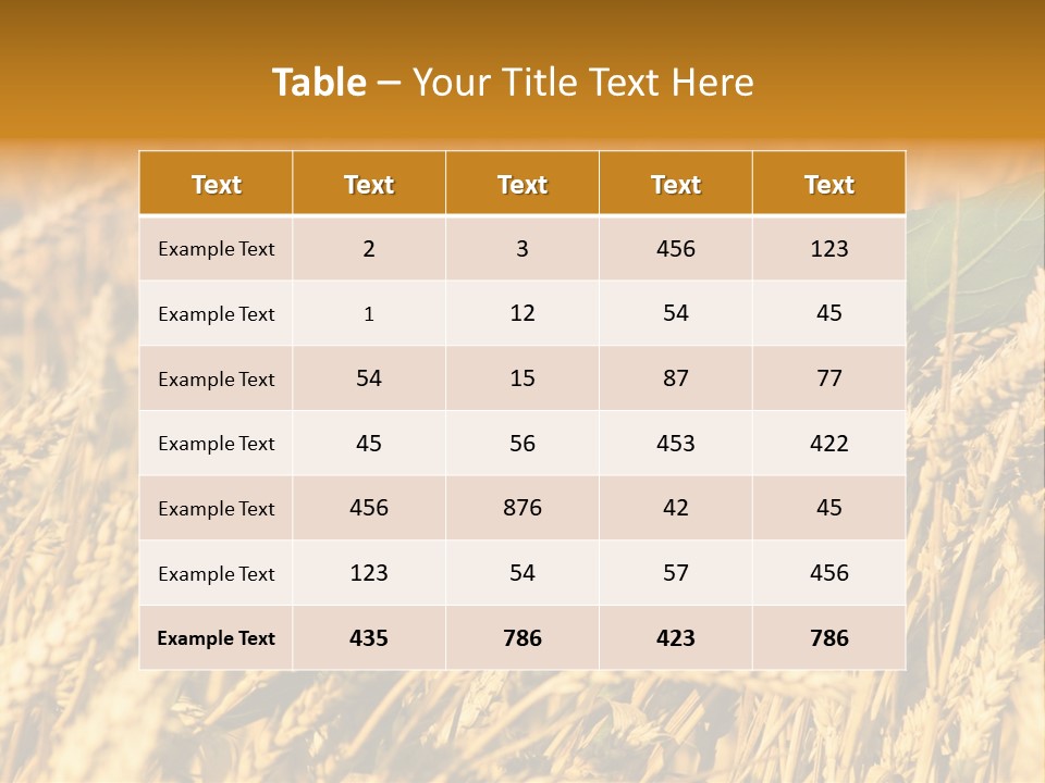 Wheat And Sunflower PowerPoint Template