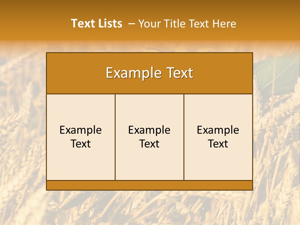 Wheat And Sunflower PowerPoint Template