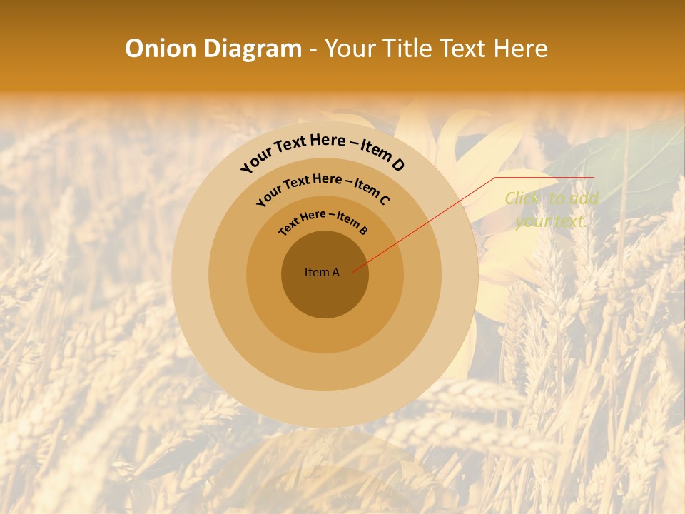 Wheat And Sunflower PowerPoint Template