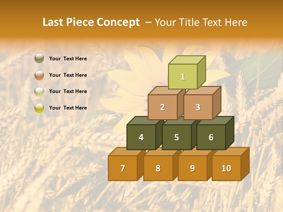 Wheat And Sunflower PowerPoint Template