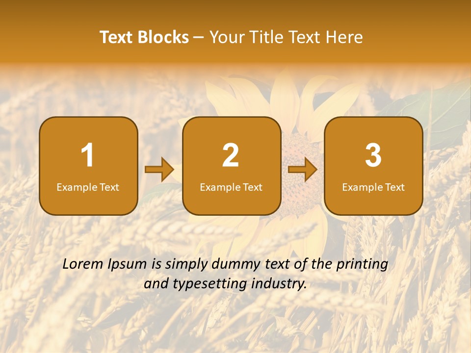 Wheat And Sunflower PowerPoint Template
