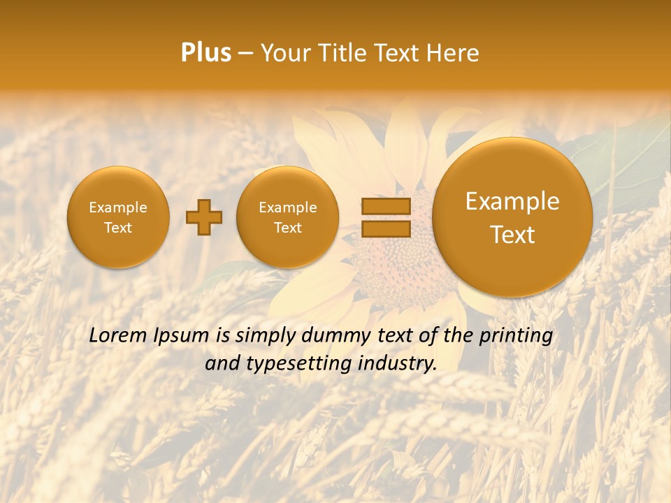 Wheat And Sunflower PowerPoint Template