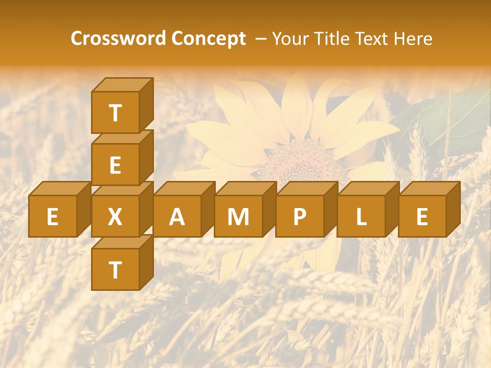 Wheat And Sunflower PowerPoint Template