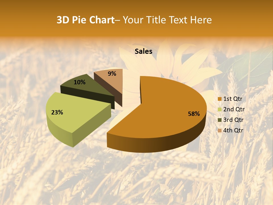 Wheat And Sunflower PowerPoint Template