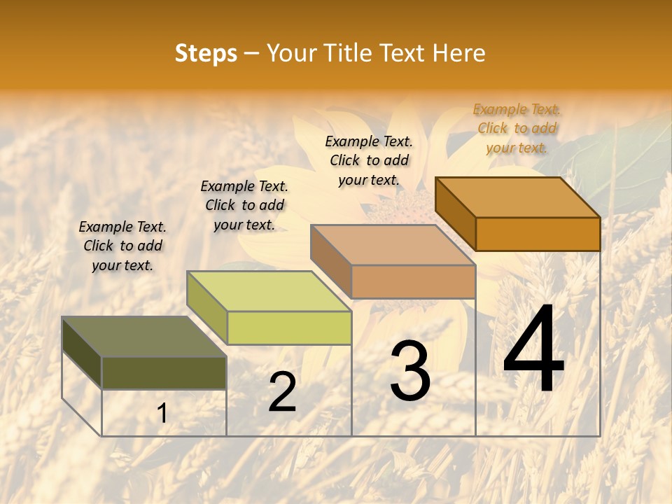 Wheat And Sunflower PowerPoint Template