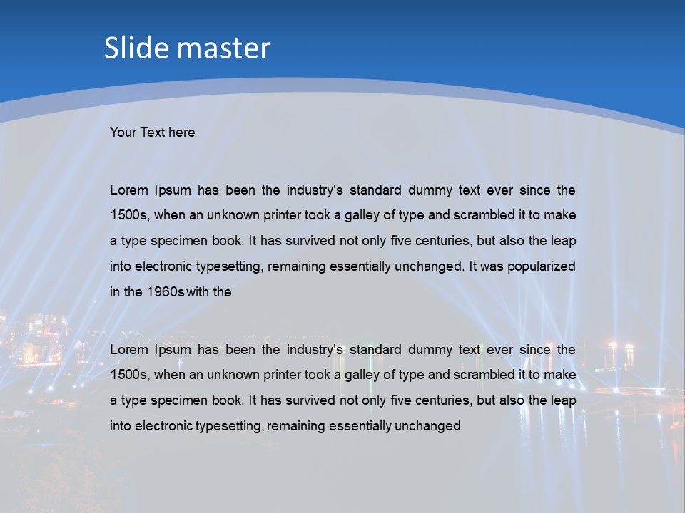 Night City Lights PowerPoint Template