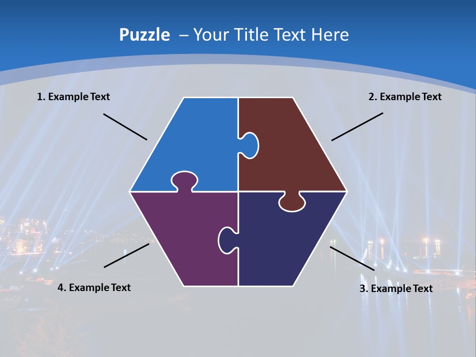 Night City Lights PowerPoint Template