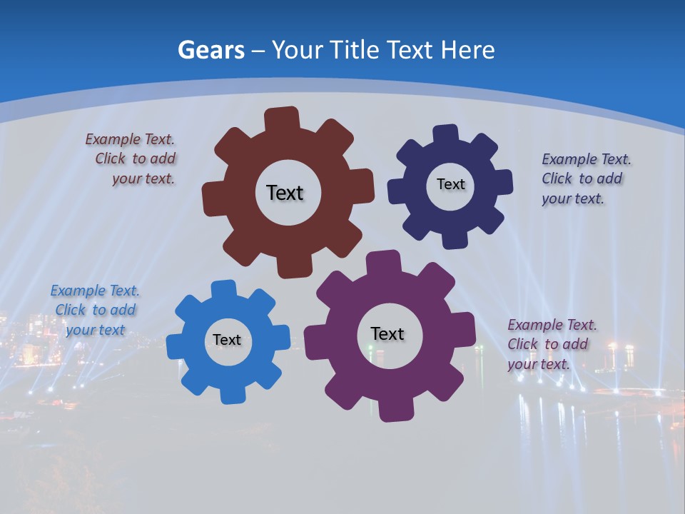 Night City Lights PowerPoint Template