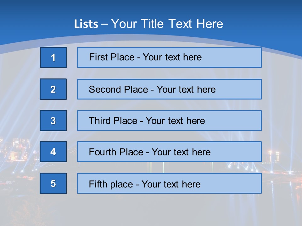 Night City Lights PowerPoint Template