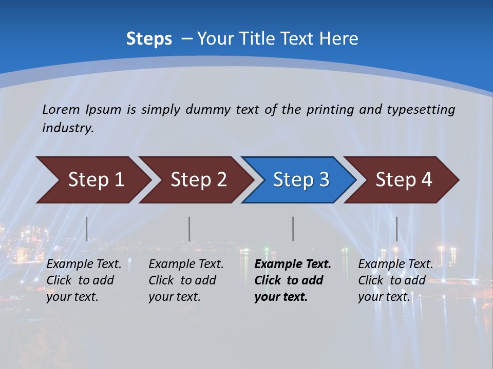 Night City Lights PowerPoint Template
