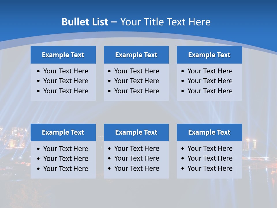 Night City Lights PowerPoint Template