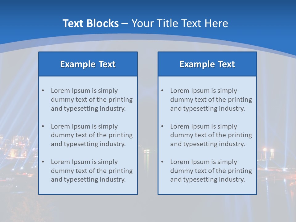 Night City Lights PowerPoint Template
