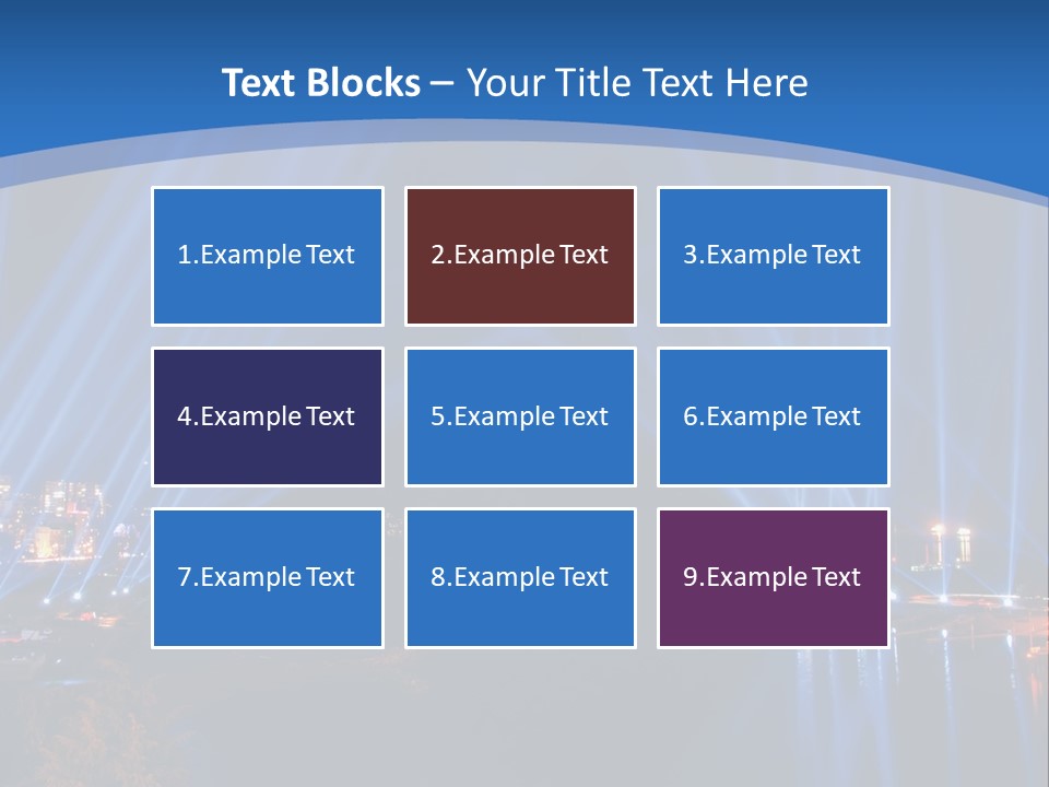 Night City Lights PowerPoint Template
