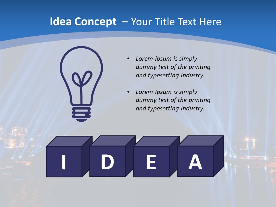 Night City Lights PowerPoint Template