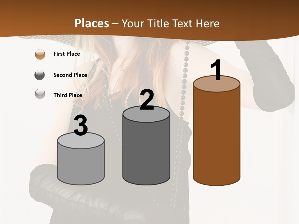 Girl In A Black Dress PowerPoint Template