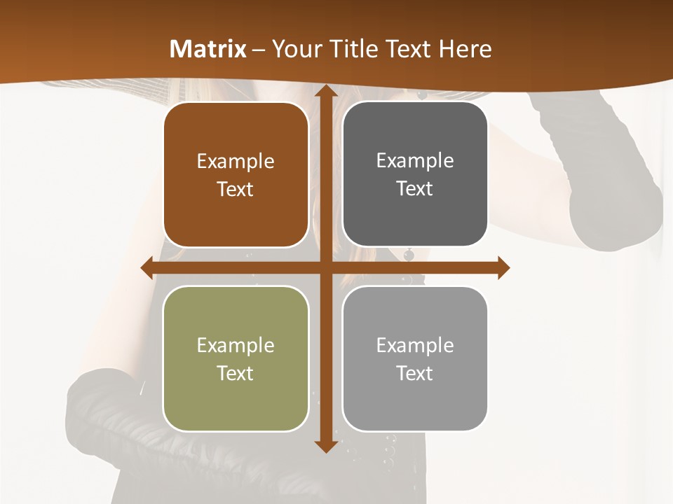 Girl In A Black Dress PowerPoint Template