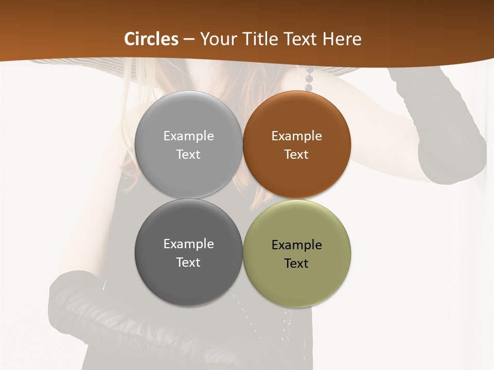 Girl In A Black Dress PowerPoint Template