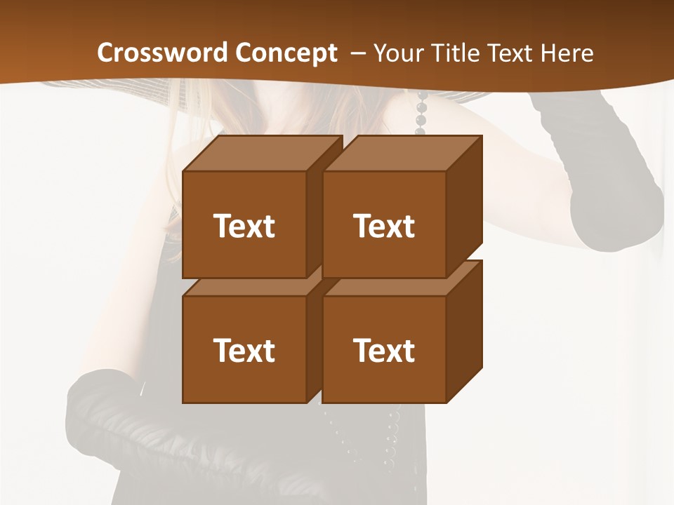 Girl In A Black Dress PowerPoint Template